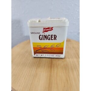 Vintage French's Ground Ginger Tin 1 1/2 Oz Empty Decor
